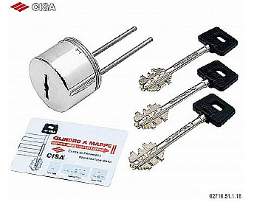 Секретная накладка на сувальдный замок «02.716.61.1.18» Хром