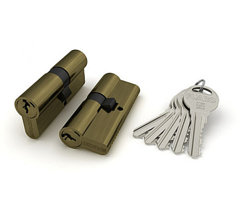 Цилиндровый механизм «R300/60 mm-BL» (25+10+25) AB Бронза 5 кл. Блистер