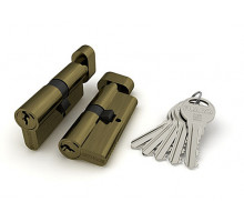 Цилиндровый механизм с вертушкой R302/70 mm (30+10+30) AB Бронза 5 кл.