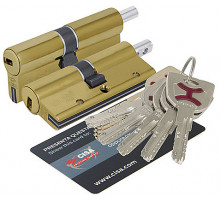 Цилиндровый механизм под вертушку «Cisa AP4S 0P3S2-29.66» (90 мм/40+10+40) Латунь