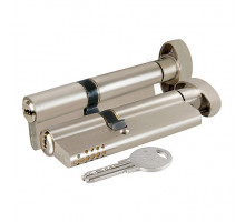 Цилиндровый механизм с вертушкой «164 SH/80» (40+10+35) mm Никель 5 кл., винт 70 мм